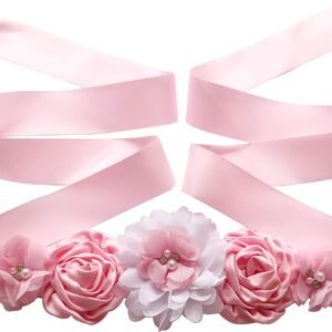 Mommy Jennie Maternity Pregnancy Sash Belt with Flower Floral Baby Shower