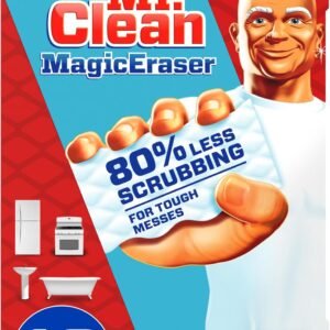 Mr. Clean Magic Eraser Sponge, All Purpose Cleaner, Cleaning Scrubber, Wall, Sneaker, Kitchen, Bathroom, Shower Cleaner, Cleaning Supplies, Melamine Sponge, Cleaning Pads, Extra Durable, 10ct