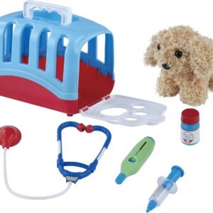 My World My Play Vet Set with Puppy and Accessories, Examine and Treat Play Vet Set, 6 Piece Set Includes Puppy Patient, Doctor Tools & Crate, Great Gift for Boys and Girls, for Ages 3+