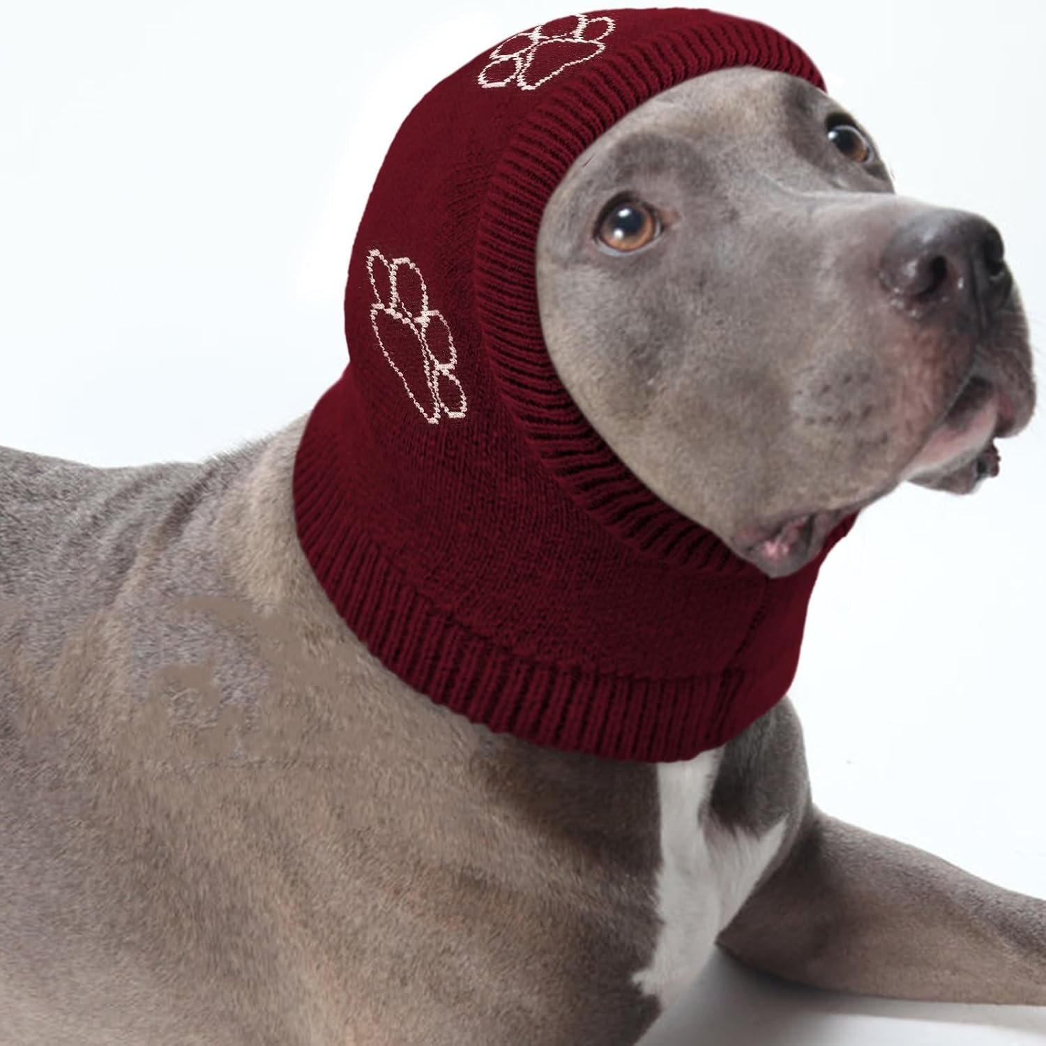 Nanaki Dog Hats Calming Hoodie-Dog Ear Covers Head Cover Protector Hematomas Wraps, No Shake Ear Wrap Muffs Noise Protection, Anxiety Relief, Fireworks, Grooming, Thunderstorm, Bath, Vet Visit