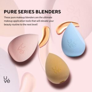 PURE Teardrop Makeup Blender Sponge, Streak Free Application of Liquid, Powder & Cream Foundation, Professional Complexion Blending Tool, Cruelty Free, Vegan, Latex Free