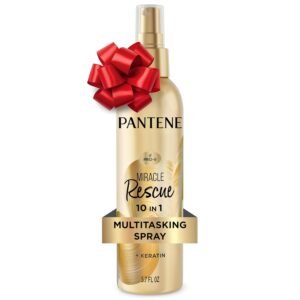 Pantene Miracle Rescue 10in1 Multitasking Spray - Heat Protection, Detangles, Repairs Damaged, Dry Hair, Improves Shine, Leave-In Conditioning Treatment with Keratin and Pro-Vitamin B5, 5.7 oz