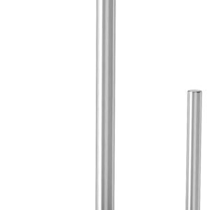 Paper Towel Holder Countertop, Standing Paper Roll Holder with Anti Slip Weighted Base, Stainless Steel Freestanding Paper Towel Holder for Kitchen, Silver