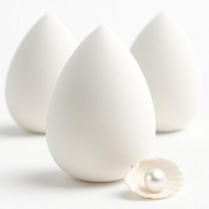 Pearl Beauty Sponge - Plant-Based, Eco-Friendly, Cruelty-Free, Dye-Free & Latex-Free Blender, Biodegradable & Natural Makeup Sponge, Makeup Blender, Perfect for Liquid & Powder (3 Count)