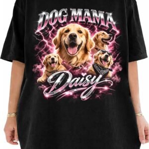 Personalized Dog Mama Bootleg Rap Tee, Custom Dog Cat Bootleg Shirt for Women, Dog Mom Gifts Mothersday