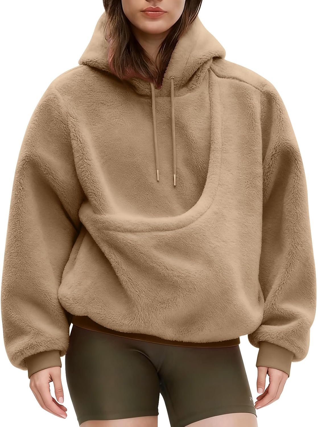 Pet Care Hoodie for Women – Fleece Pet Carrier Hoodie with Pouch for Dog and Cat, Hands-Free Pet Carrier Sweatshirt