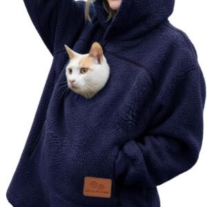 Pet Pouch Hoodie, Long Sleeve, Women Pet Hoodie Carrier Animal Holder Sweatshirt, for Outdoor Walking
