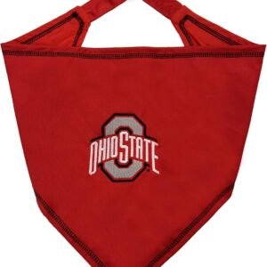 Pets First NCAA Ohio State Buckeyes Tie Bandana, Small/Medium. Dog Bandana Scarf Bib for Pet Cat Dog. The Ultimate Game-Day, Party Bandana (OH-3550-S-M)
