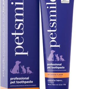Petsmile Professional Pet Toothpaste for Cats & Dogs - VOHC Accepted Toothpaste - Clinically Proven to Control Plaque & Tartar Calprox Formula (Say Cheese, 4.2 Oz)