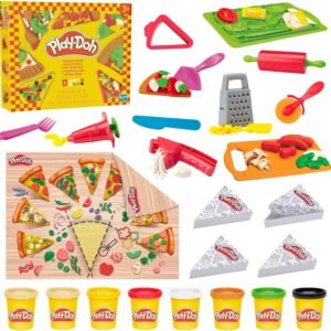 Play-Doh Pizza Slice Playset, Play Food Kitchen Toys for Kids, Arts & Crafts for Boys & Girls 3+ (Amazon Exclusive)