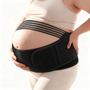 Plus Size Pregnancy Belly Band – Extra Large Maternity Support Belt for Belly, Waist & Back Pain Relief – Adjustable & Breathable Belly Band for 3XL/4XL Moms (Fits Waist 55"-67",Black)