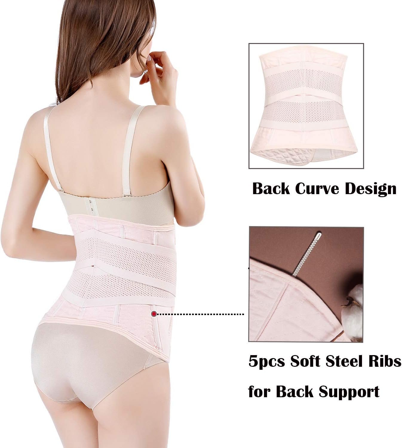 Postpartum Girdle C-Section Recovery Belt Back Support Belly Wrap Belly Band Shapewear - Image 2