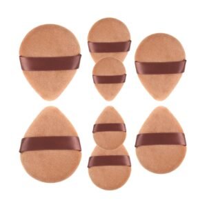 Powder Puff for Face Powder Triangle Beauty Blender Sponge Halo Glow Brown Powder Puff for Flawless Makeup Application