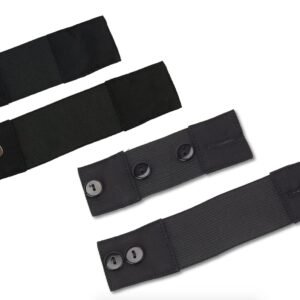 Pregnancy Stretch Elastic Waist Extender Multi-Size Set - Button or Hook On Pants, Skirts and Shorts to Add Instant Inches (5-7" or 6-10") - Expands & Contracts with Your Belly as You Move 4-Pack