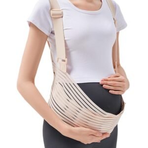 Pregnancy Support Abdominal Band Maternity Belly Belt Brace Adjustable Pregnant Women Pelvic Back Waist Shoulder Support Strap Breathable Elastic Pregnancy Support Care Belly Band