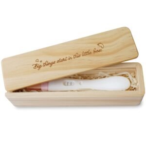 Pregnancy Test Keepsake Box, Pregnancy Announcement for Dad, Baby Announcements Ideas Wooden Baby Keepsake Box
