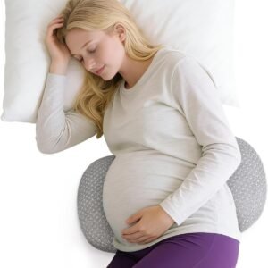 Pregnancy Wedge Pillow for Sleeping, Adjustable Maternity Pillow for Side Sleepers, Supports Back, Belly & Hip, Ideal for Pregnant Women, Rayon Made from Bamboo Removable Cover, Grey