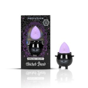 Profusion Cosmetics Wicked Blend Blending Sponge and Sponge Holder, Versatile Tool for Smooth and Enhanced Makeup Application, Achieve Ideal Blending