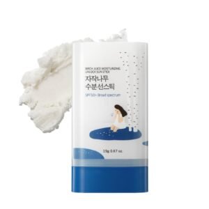 ROUND LAB Birch Juice Moisturizing Sun Stick Broad Spectrum SPF 50+, 0.67oz, Sunscreen Stick for face and body, No White Cast, Non-Sticky, Travel-Friendly, Protector Solar Barra, Korean Sunscreen