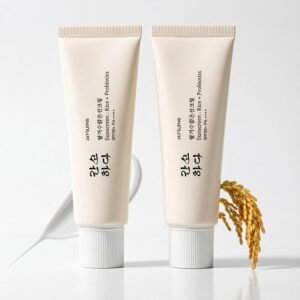 Relief Sun Organic Sunscreen SPF50+,Rice and Probiotics PA++++Korean Cream Care | Korean Skin for All Skin Types | UV Defens Nourishing Skin Protection 2PCS