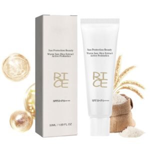 Relief Sun Rice Probiotics SPF50+, Rice Sunscreen for Face and Body, Broad Spectrum Sunscreen UVA/UVB, Moisturize Skin, Lightweight Non Greasy, Long-Lasting, No White Cast