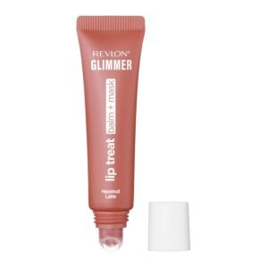 Revlon Glimmer Lip Treat Balm + Mask™, Overnight Peptide Lip Treatment, Hydrating, 006 Hazelnut Latte, 0.4 fl oz