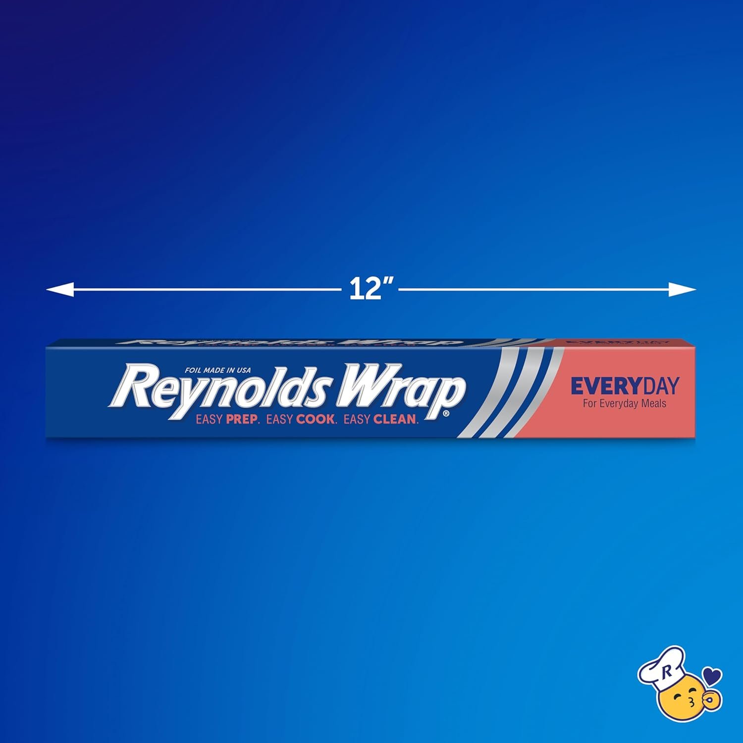 Reynolds Wrap Everyday Strength Aluminum Foil Roll, Freezer Safe and Grill Safe, Great for Foil Packets and Home Cooking, 12 Inches Wide, 200 Total Sq. Ft. - Image 2
