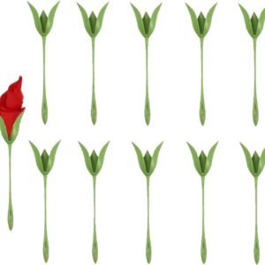 Rose Napkin Holders, Origami Flower Tools Handcraft Flower Napkin Set, Handmade Napkin Holder for Wedding, Picnics, Banquet, Hotel Party (10PCS)