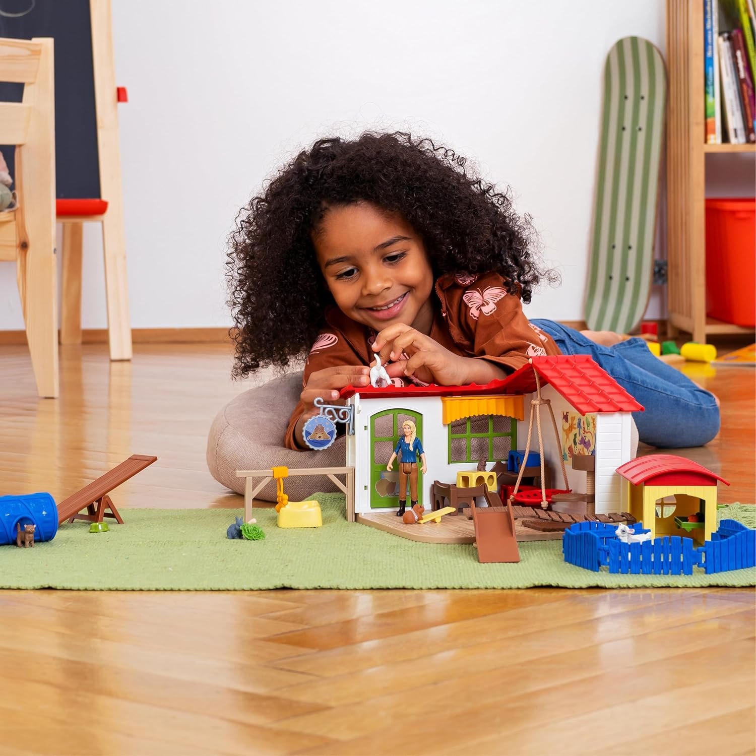 Schleich Farm World - 54PC Baby Animal Hotel Playset with Cute Pets, Caretaker and Movable Accessories - Realistic Animal Figurine Play Set - Fun Educational Toys for Kids and Toddlers Ages 3+ | 42607 - Image 2