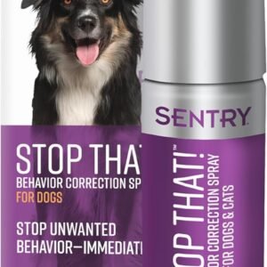 Sentry Pet Care Stop That! Behavior Correction Spray for Dogs, Easy Spray Application, Noise and Pheromones Help Eliminate Excessive Barking, Marking, Jumping, and Other Unwanted Behaviors