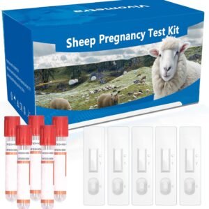 Sheep/Ovine/Goat Early Pregnancy (PAGs) Rapid Test Kit - 5 Tests, Hormones (PAGs), Whole Blood/Serum/Plasma Testing, Detect Pregnancy as Early as 28 Days Post-Breeding