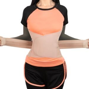 Shrink Smart Postpartum Belt - Belly Support Recovery Wrap - Postpartum Belly Band, Slimming Girdle, Body & Waist Shapewear, Post Surgery Pregnancy Support Band (Beige, Large/X-Large)