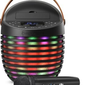 Singing Machine Karaoke system for Adults & Kids with Wireless Microphone, SingCast One - Karaoke Speaker with Video Casting Technology, Karaoke System with Bluetooth & Echo Effects