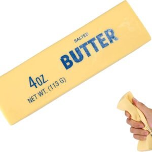 Slow Rebound Cute Butter Squeeze Stress Balls, 2026 Upgraded Squeeze Ball Realistic Butter Stick Soft Squeeze Toys, Upgrade Wet Slow Rebound Stress Relief Toy Stress Relief Fidget Toys (1 Pcs)