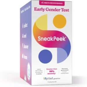 SneakPeek Early Gender Test, Standard Lab Fee Included, Discover Gender of Baby Early for Gender Reveal, Over 99% Accuracy at 6-Weeks, 1 at-Home Test Kit with Lab Fee