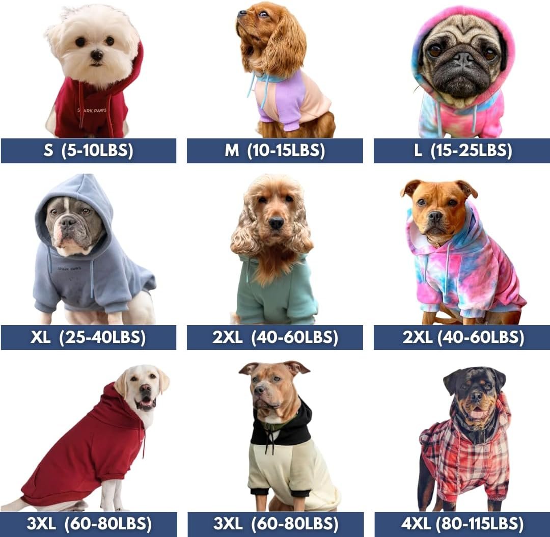 Spark Paws Dog Hoodie – Premium Dog Sweater for Small, Medium, and Large Dogs | Warm Outfits for French Bulldogs, Pitbull, Puppy, Winter Jacket Alternative - Cyber Punk - XL - Image 2