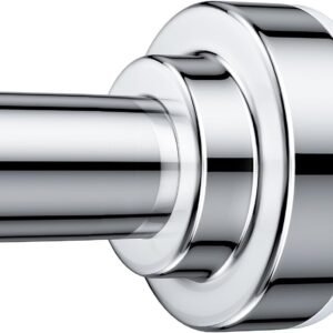 TEECK Shower Curtain Rod, 32-80 inch Adjustable Spring Tension Curtain Rod, Never Rust Anti-Slip Shower Curtain Rod for Bathroom, No Drilling, Never Collapse, Easy to Use, Silver