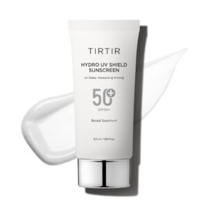 TIRTIR Hydro UV Shield Sunscreen | SPF 50+ Broad Spectrum UVA UVB Korean No White Cast Face Sunblock, 1.69 Fl Oz