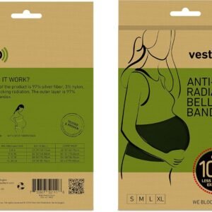 VEST Anti-Radiation Safe & Healthy Pregnancy Belt Cover Belly Band - XL - Black