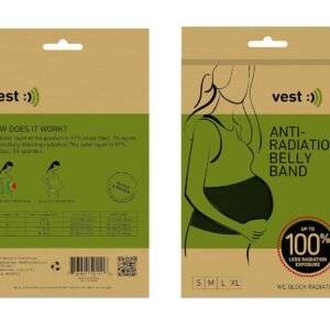 Vest Anti-Radiation Safe and Healthy Pregnancy Belt Cover Belly Band - S - Black
