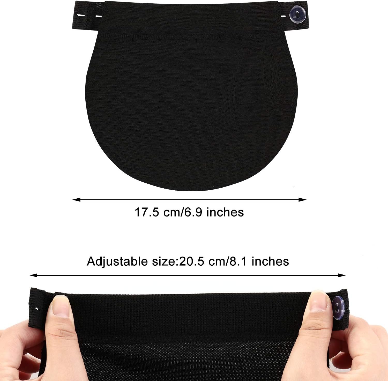 WILLBOND 6 Packs Maternity Pants Extender Adjustable Waist Extenders Pregnancy Waistband Elastic Pregnancy Trouser Belly Bands for Pregnant Women Maternity Band for Jeans Pants - Image 2