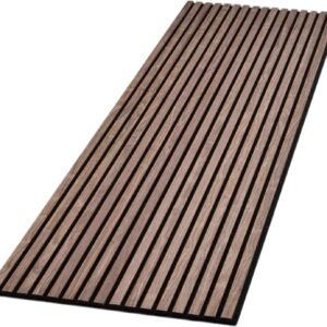 WVH Luxury American Walnut Acoustic Slat Wood Wall Panels, Measures 94.49" x 25.20", Premium Finish, Interior Decor for Walls & Ceilings, Noise Cancelling & Sound Absorbing for Home & Office, 2pcs