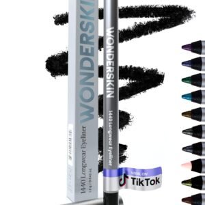 Wonderskin Eyeliner Pencil, 1440 Longwear Deep Black Eyeliner Pencil - Waterproof, Sharpenable & Smudge Proof (Liquorice)