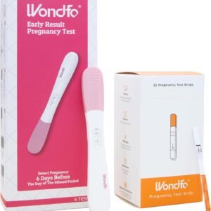 Wondfo 10 MIU/ml Early Result Pregnancy Test (Pack of 5) * 25 MIU/ml Pregnancy Test Strips (Pack of 25), Over 99% Accurate, Early Detection of Pregnancy