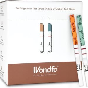 Wondfo 50 Ovulation Test Strips and 20 Pregnancy Test Strips Kit - Rapid Test Detection for Home Self-Checking (50 LH + 20 HCG)