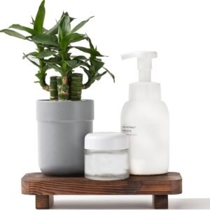 Wood Risers for Decor Display, Bathroom Counter Sink Decor, Dish Soap Tray Wood Tray for Kitchen Counter, Small Wooden Soap Stand, Wood Soap Pedestal, Soap Dispenser Stand Modern Farmhouse