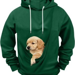 XUNRYAN Pet Pouch Hoodie Men Womens Dog Carrier Hoodies Cat Puppy Pouch Sweatshirt Unisex Animal Holder Pullover Tops
