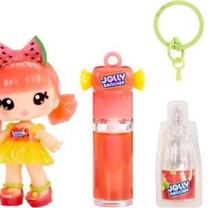Yummiland x Licensed Sweets Lip Gloss Doll: JOLLY RANCHER Includes DIY Lip Gloss + Removable Keychain, Cosmetic Play, Collectible, Ages 4+