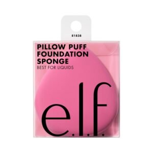 e.l.f. Pillow Puff Foundation Sponge, Bouncy, Ultra-Soft Foam Makeup Sponge For Liquid Foundation, Creates An Airbrushed Finish, Vegan & Cruelty-Free