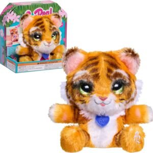furReal My Minis Little Hugs Tiger, 4.5-inch Interactive Plush, Soft Stuffed Animal, Kids Toys for Ages 4 Up by Just Play